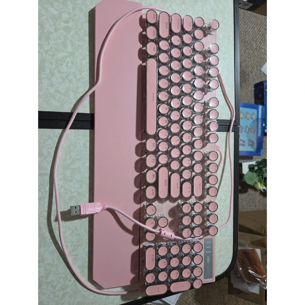 Pink Keyboad & Wireless Mouse